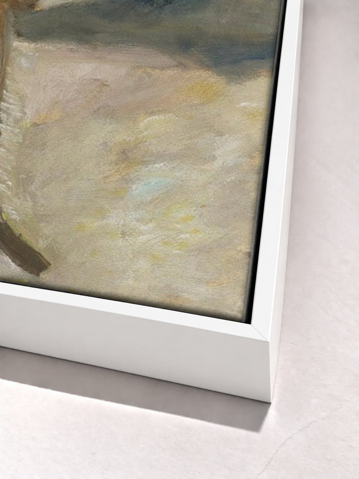 Femme Assise by Pierre Bonnard white floater frame corner detail
