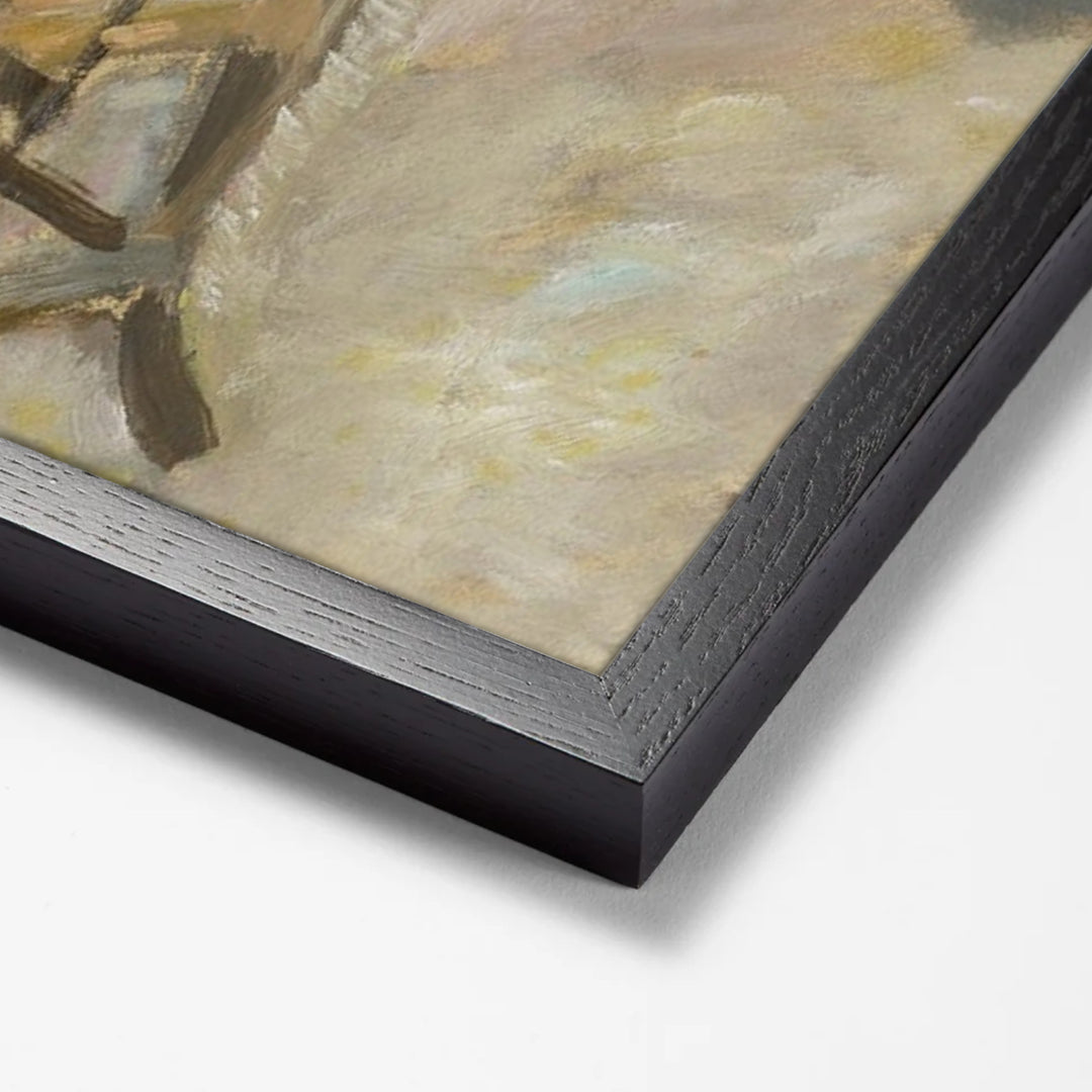 Femme Assise by Pierre Bonnard black stock paper frame corner detail