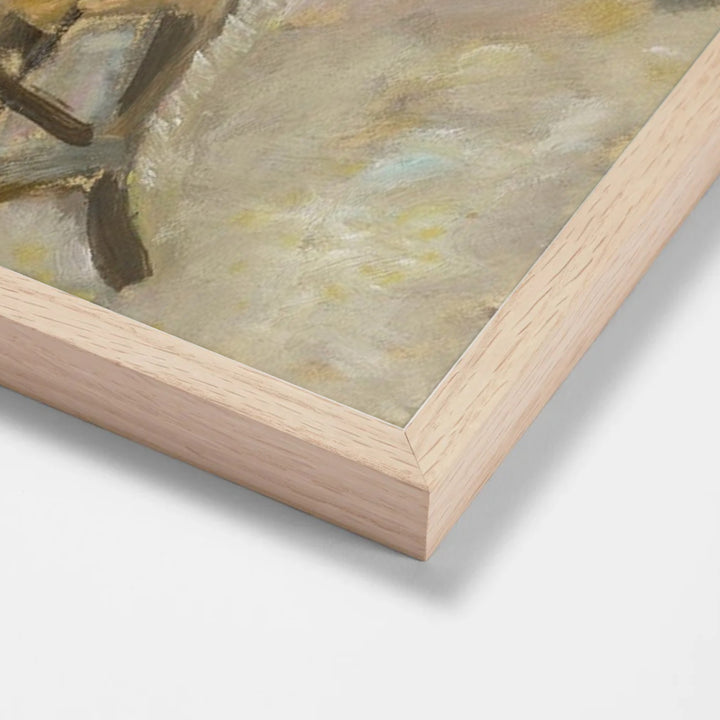 Femme Assise by Pierre Bonnard oak stock paper frame corner detail