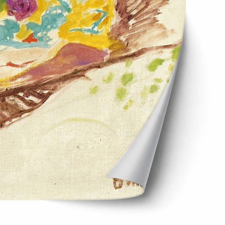 Femme Au Peignoir Dans Un Hamac by Pierre Bonnard unframed paper print corner detail