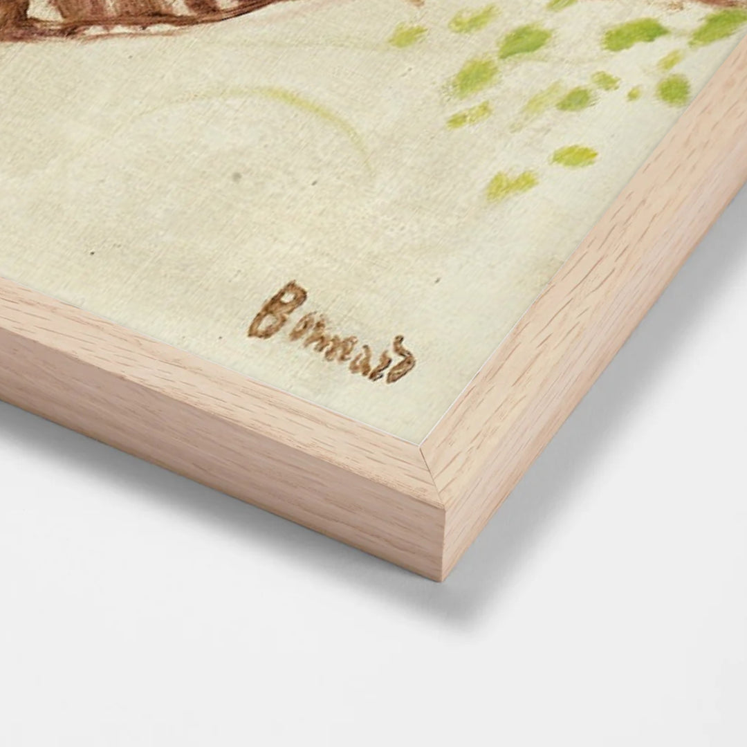 Femme Au Peignoir Dans Un Hamac by Pierre Bonnard oak stock paper frame corner detail