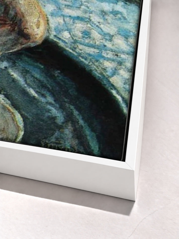 Femme au Tub by Pierre Bonnard white floater frame corner detail