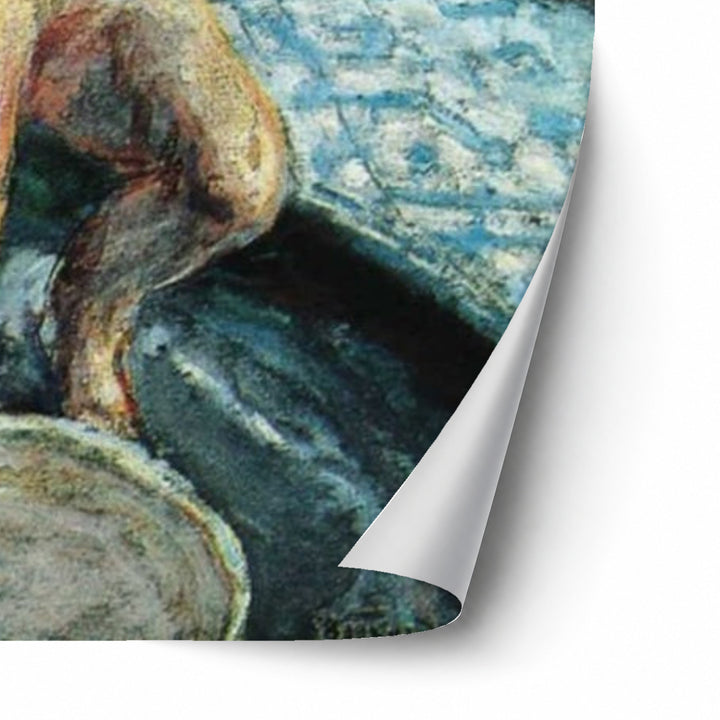 Femme au Tub by Pierre Bonnard unframed paper print corner detail