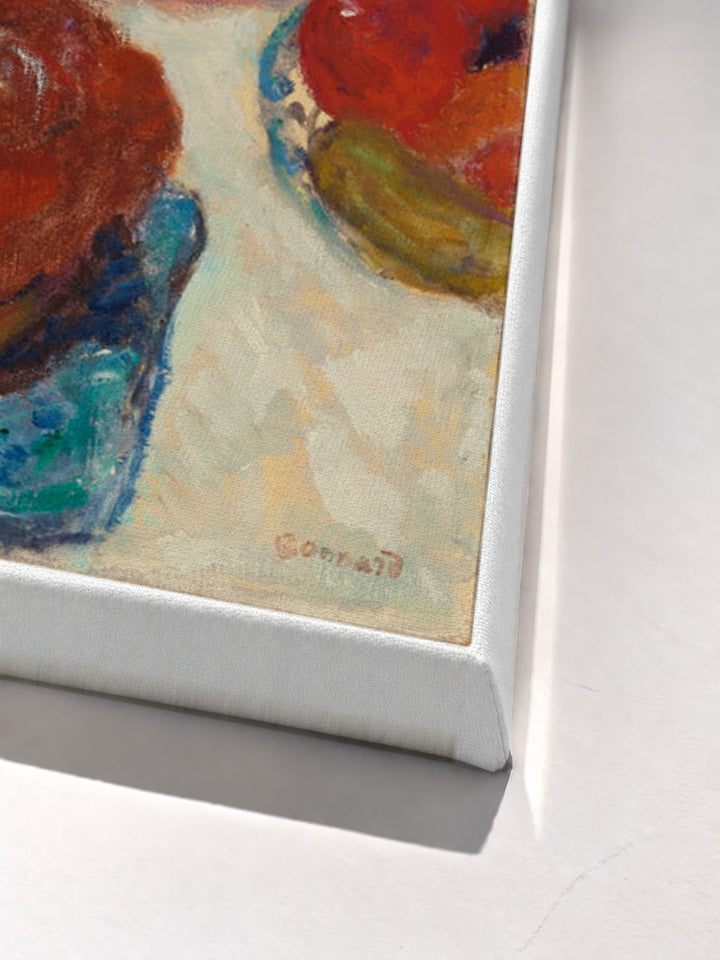 Femme À Table by Pierre Bonnard stretched canvas corner detail