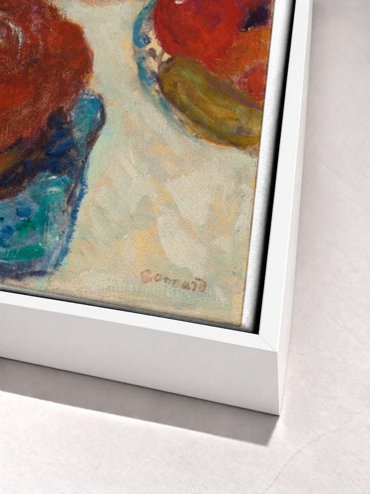 Femme À Table by Pierre Bonnard white floater frame corner detail
