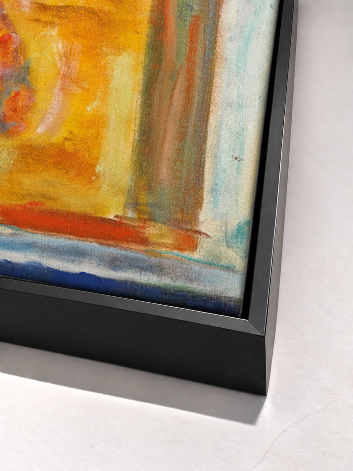 Fleurs Au Pichet Vert by Pierre Bonnard black floater frame corner detail