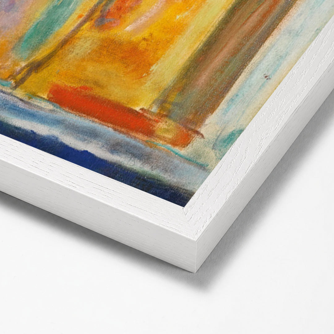 Fleurs Au Pichet Vert by Pierre Bonnard white stock paper frame corner detail