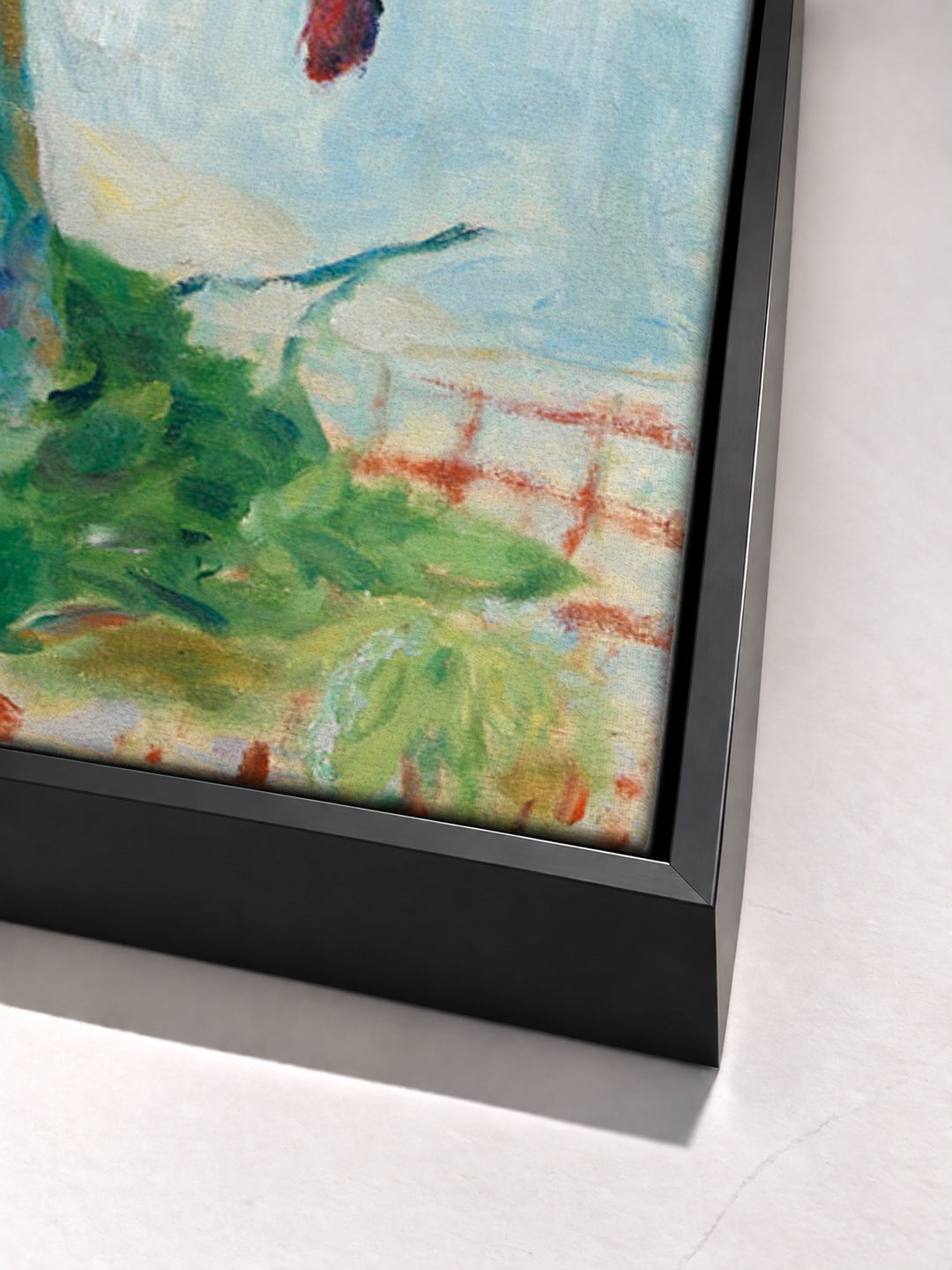 Fleurs Des Champs by Pierre Bonnard black floater frame corner detail