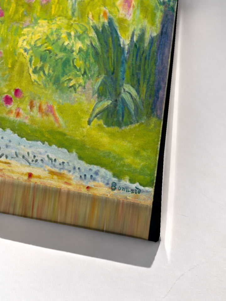 Garden Ca by Pierre Bonnard stretched canvas corner detail
