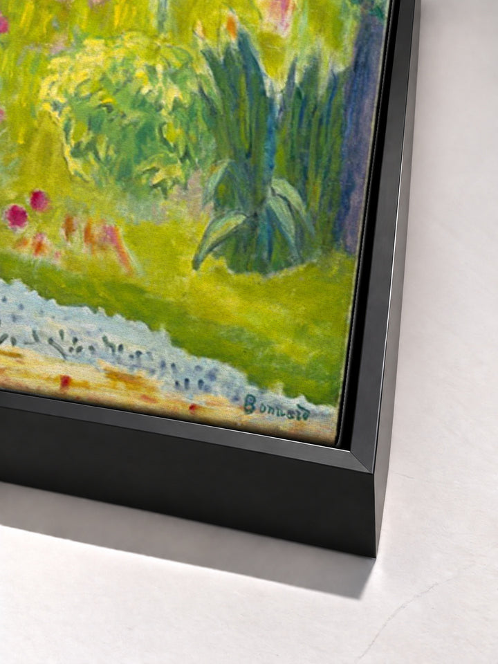 Garden Ca by Pierre Bonnard black floater frame corner detail