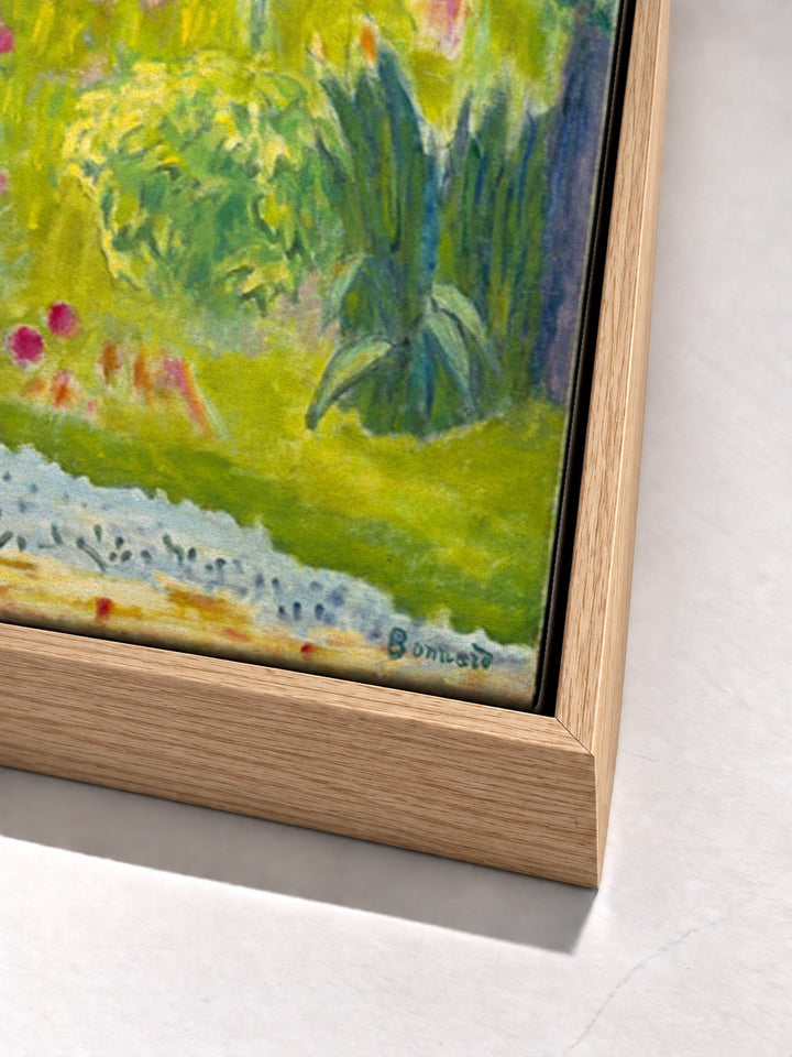 Garden Ca by Pierre Bonnard oak floater frame corner detail