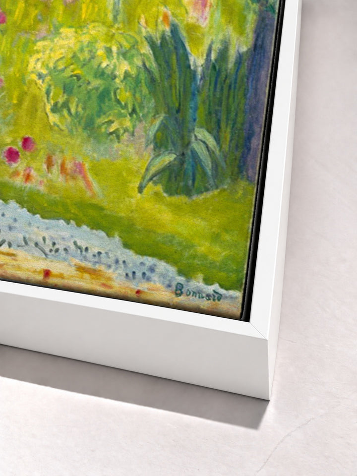 Garden Ca by Pierre Bonnard white floater frame corner detail