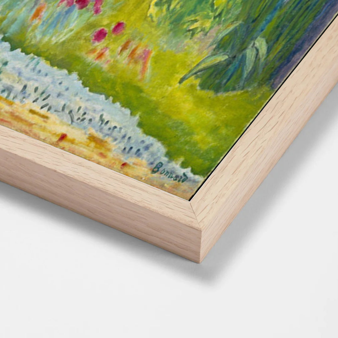 Garden Ca by Pierre Bonnard oak stock paper frame corner detail