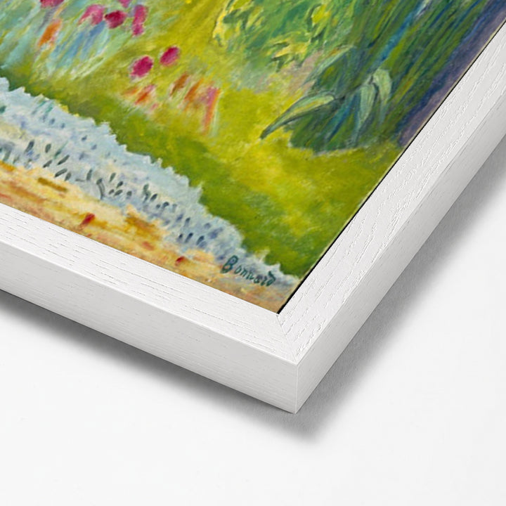 Garden Ca by Pierre Bonnard white stock paper frame corner detail
