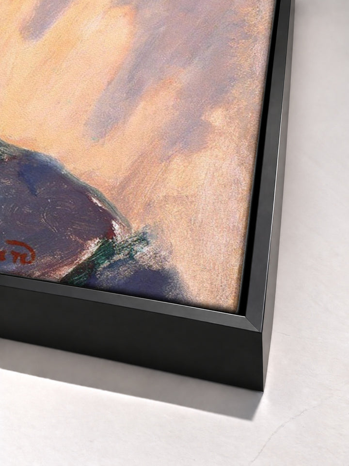 Girl in Straw Hat by Pierre Bonnard black floater frame corner detail