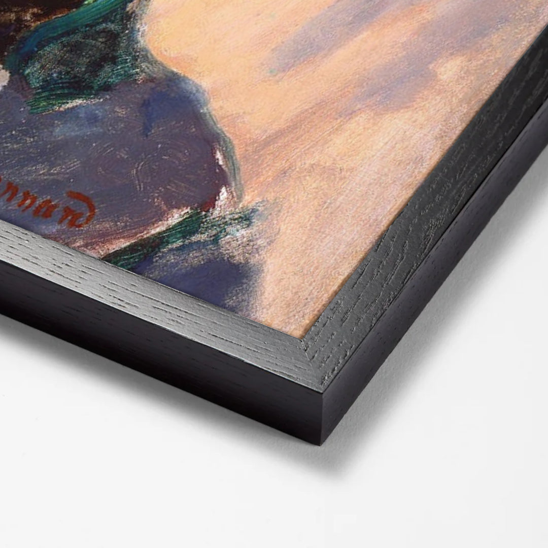 Girl in Straw Hat by Pierre Bonnard black stock paper frame corner detail
