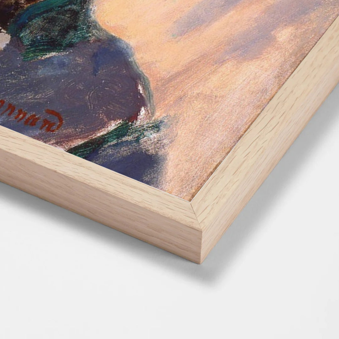 Girl in Straw Hat by Pierre Bonnard oak stock paper frame corner detail