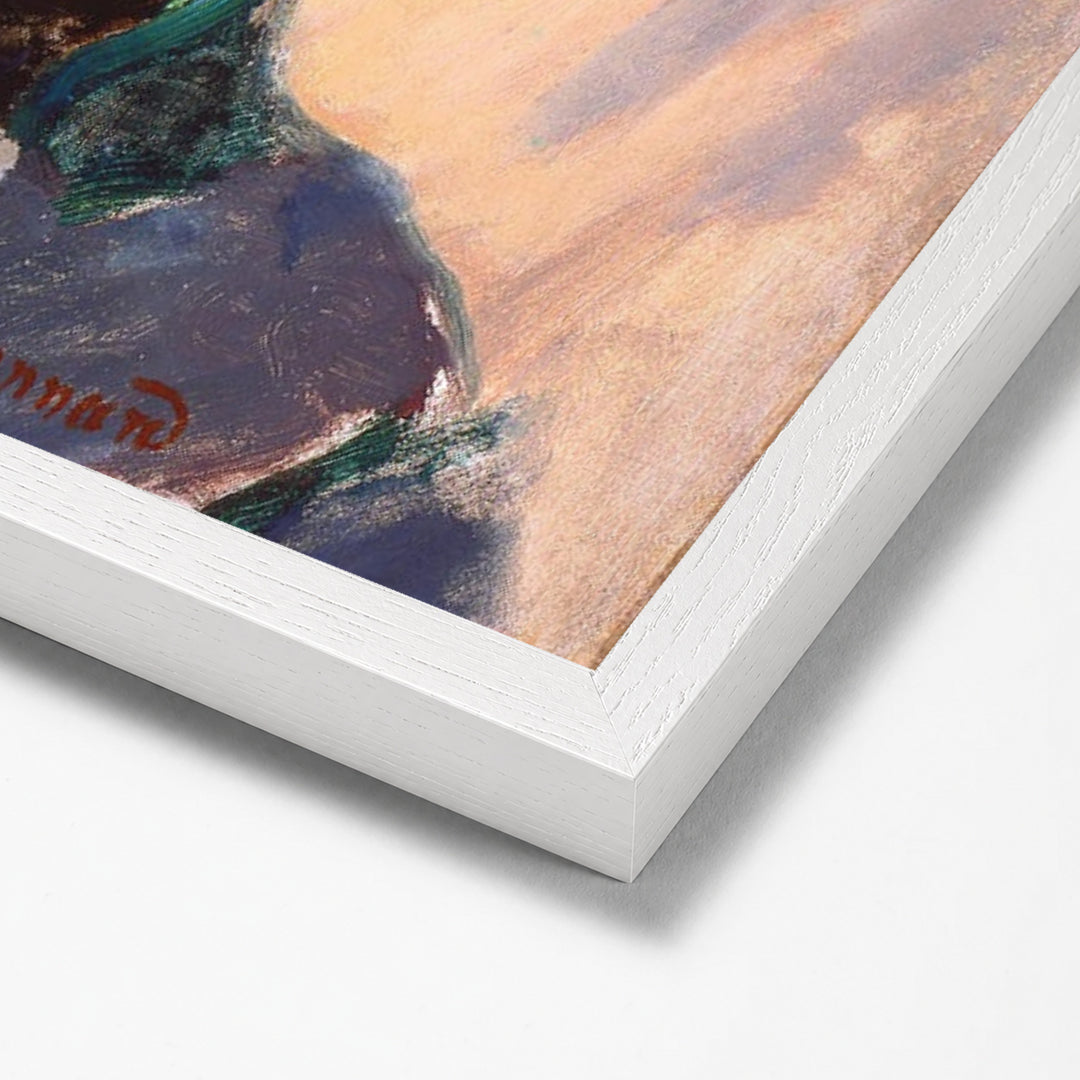 Girl in Straw Hat by Pierre Bonnard white stock paper frame corner detail