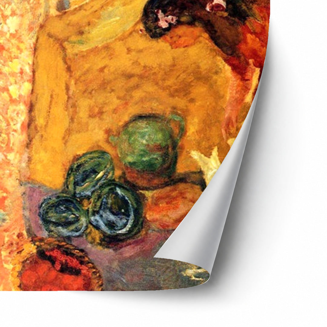 Girl With Parrot by Pierre Bonnard unframed paper print corner detail