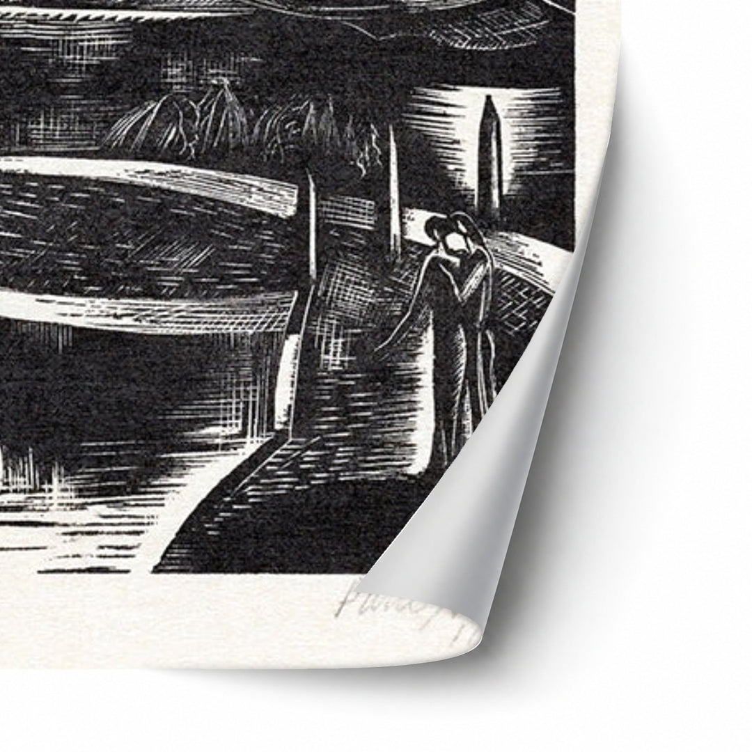 Hanging garden by Paul Nash unframed paper print corner detail
