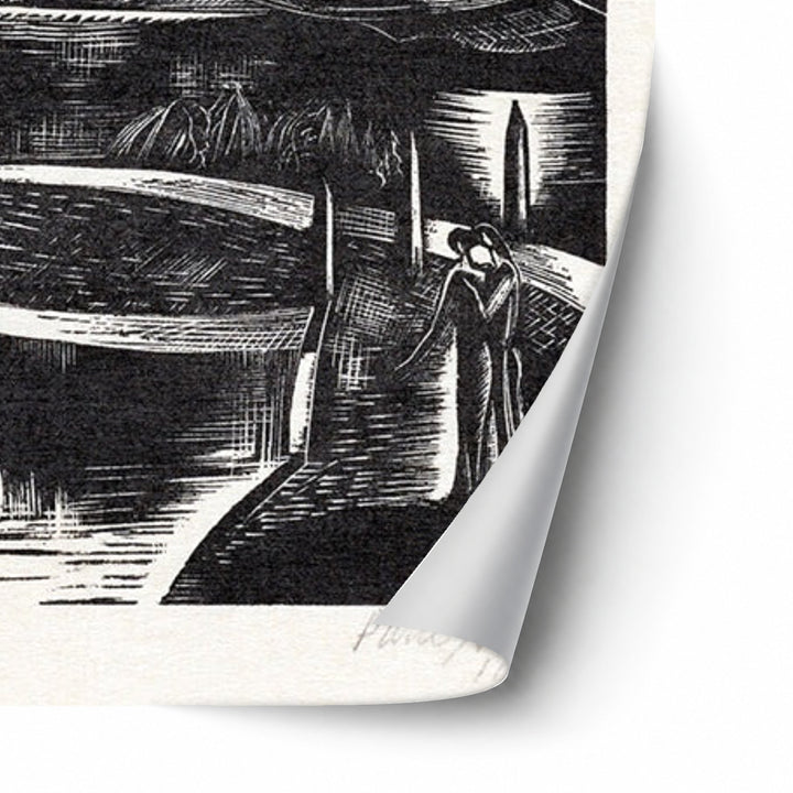 Hanging garden by Paul Nash unframed paper print corner detail