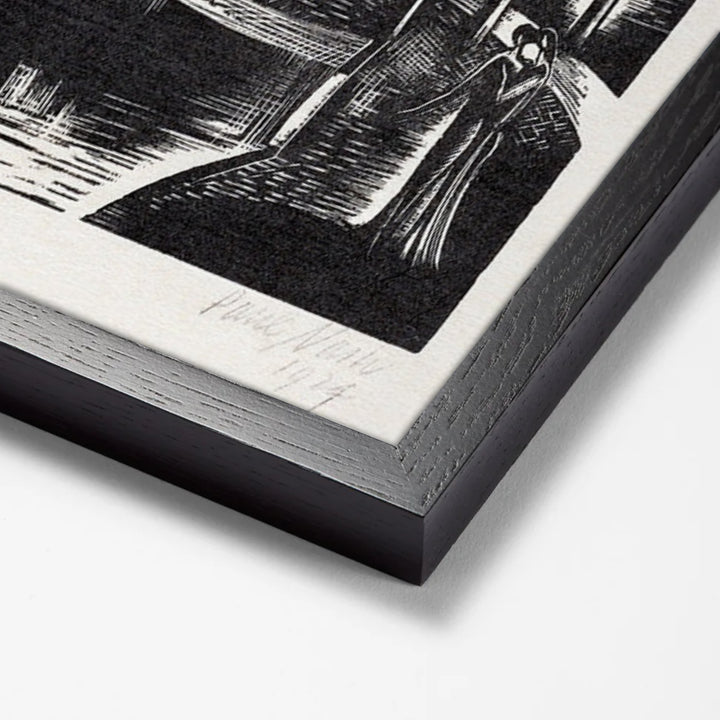 Hanging garden by Paul Nash black stock paper frame corner detail