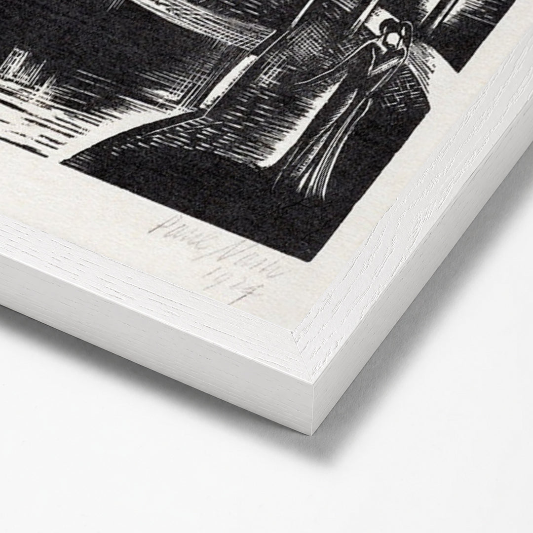 Hanging garden by Paul Nash white stock paper frame corner detail