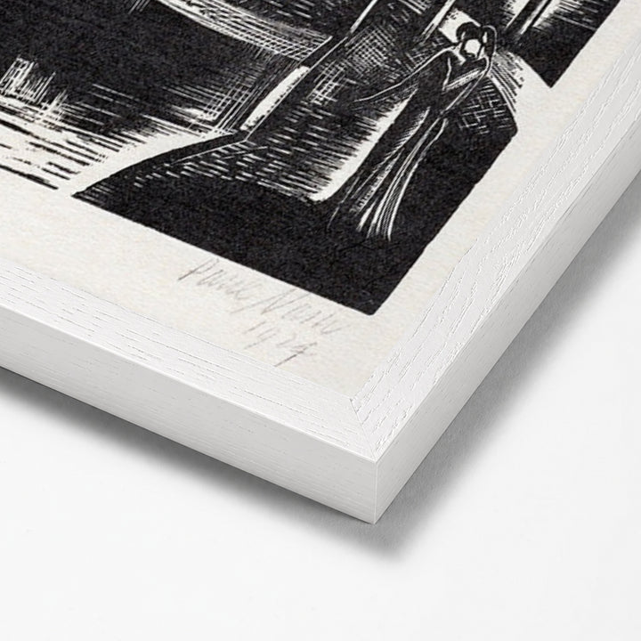 Hanging garden by Paul Nash white stock paper frame corner detail