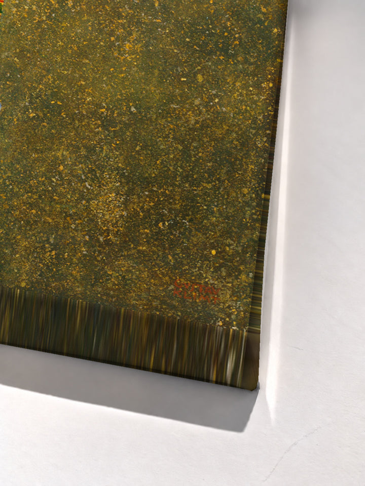 Hope II by Gustav Klimt stretched canvas corner detail