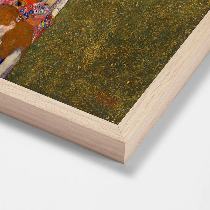 Hope II by Gustav Klimt oak stock paper frame corner detail