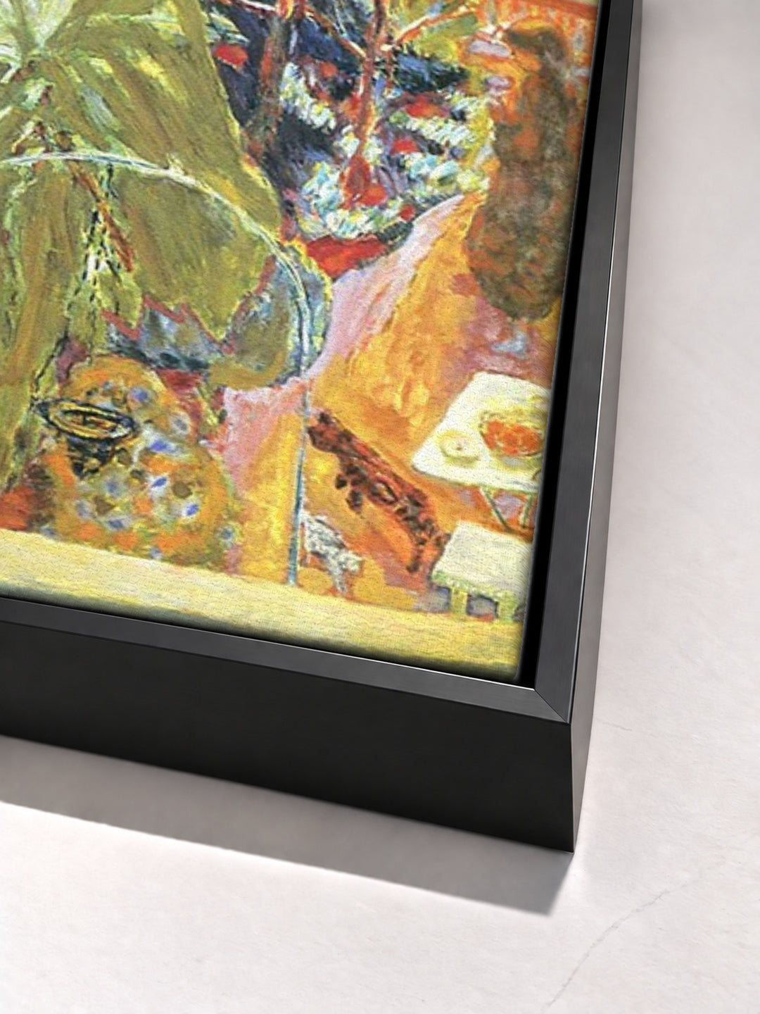 In Summer by Pierre Bonnard black floater frame corner detail