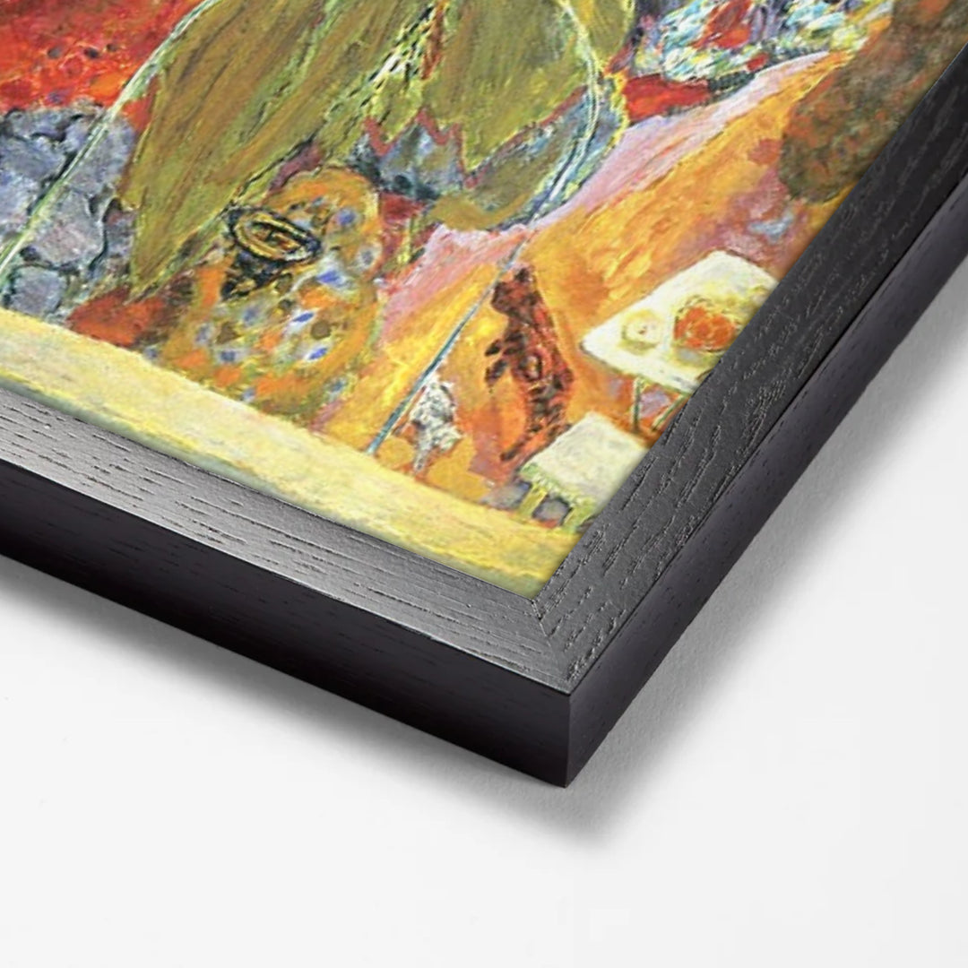 In Summer by Pierre Bonnard black stock paper frame corner detail