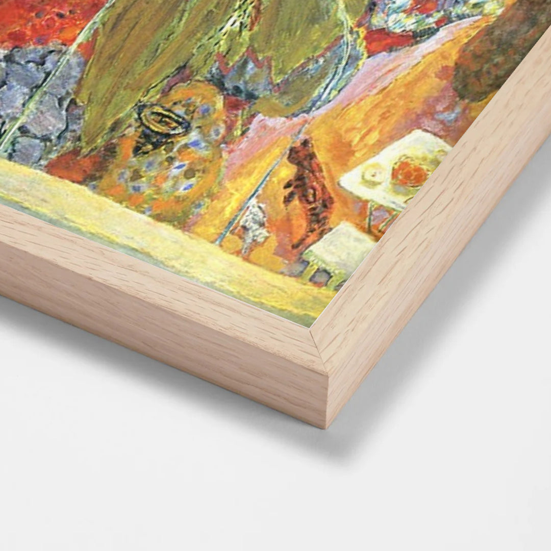 In Summer by Pierre Bonnard oak stock paper frame corner detail