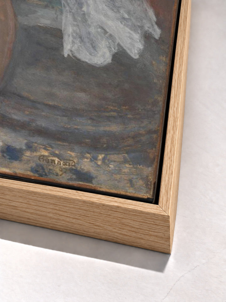 In the Bathroom by Pierre Bonnard oak floater frame corner detail