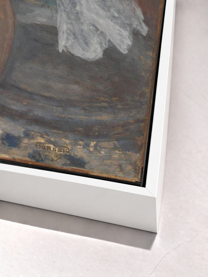 In the Bathroom by Pierre Bonnard white floater frame corner detail