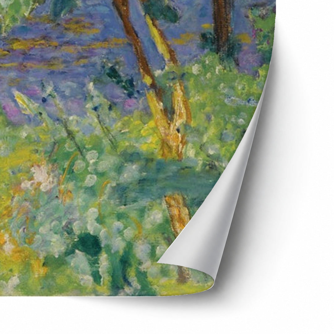 Jardin A Vernon Or Paysage Au Bord De La Seine by Pierre Bonnard unframed paper print corner detail