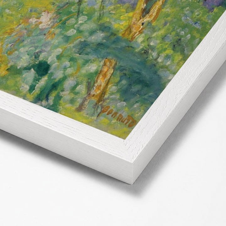 Jardin A Vernon Or Paysage Au Bord De La Seine by Pierre Bonnard white stock paper frame corner detail