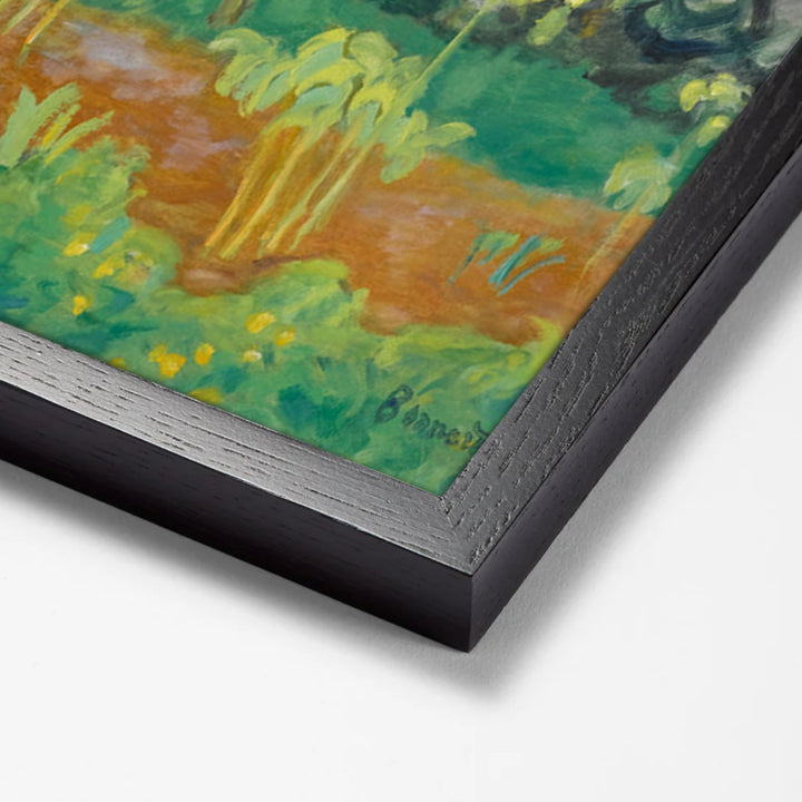 Jardin Au Bord De La Seine by Pierre Bonnard black stock paper frame corner detail