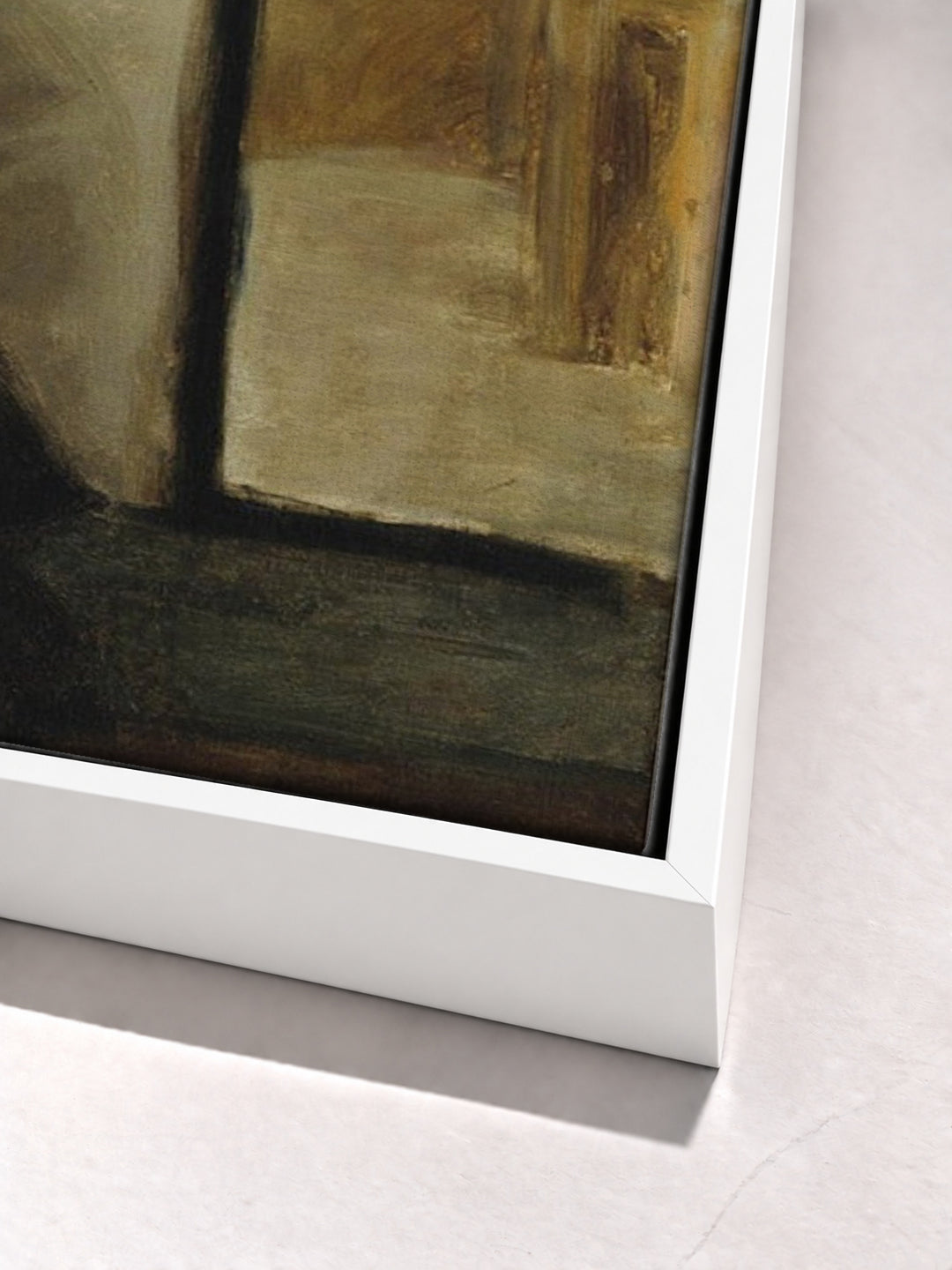 Jeune Femme Lisant, Chapeau, Fleurs by Pierre Bonnard white floater frame corner detail