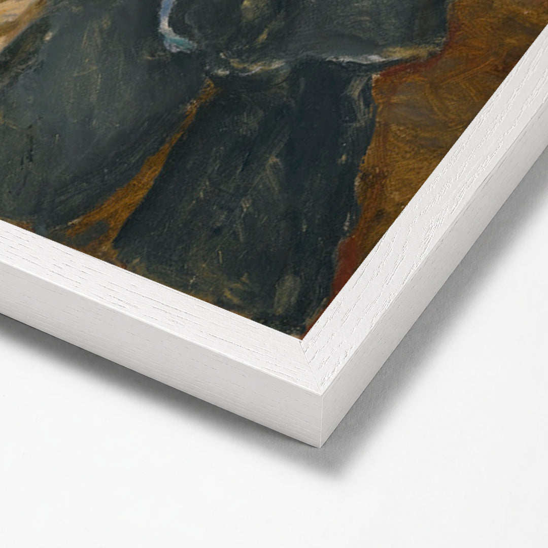 Jeune Femme, Robe Bleu by Pierre Bonnard white stock paper frame corner detail