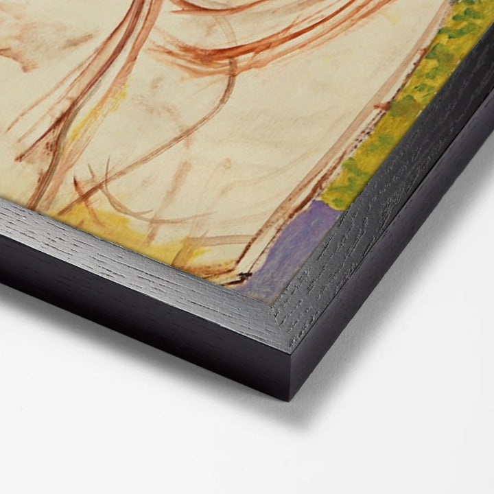 Jeunes Femmes Au Jardin by Pierre Bonnard black stock paper frame corner detail