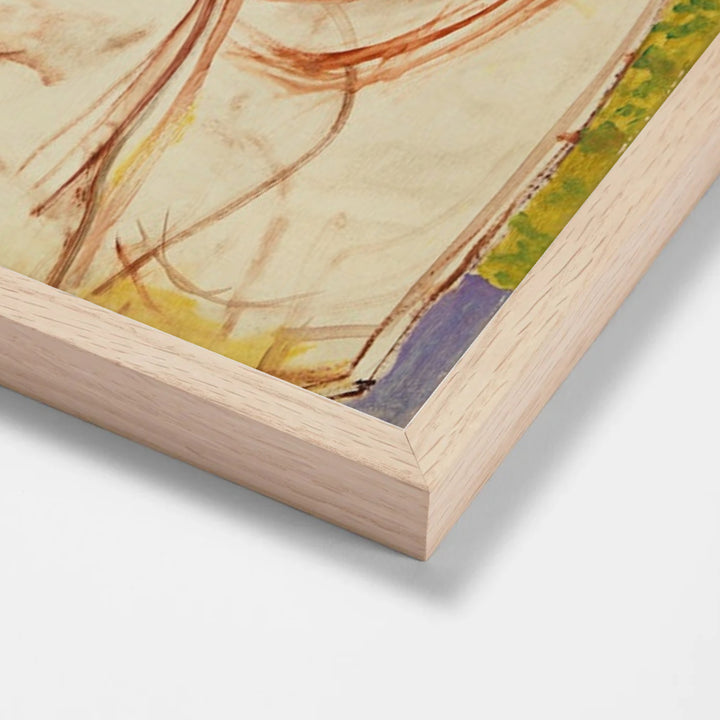 Jeunes Femmes Au Jardin by Pierre Bonnard oak stock paper frame corner detail