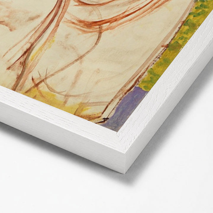 Jeunes Femmes Au Jardin by Pierre Bonnard white stock paper frame corner detail