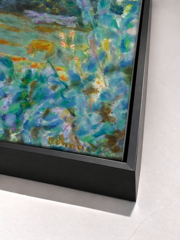 Jour Déclinant; Vernon, Le Soir by Pierre Bonnard black floater frame corner detail