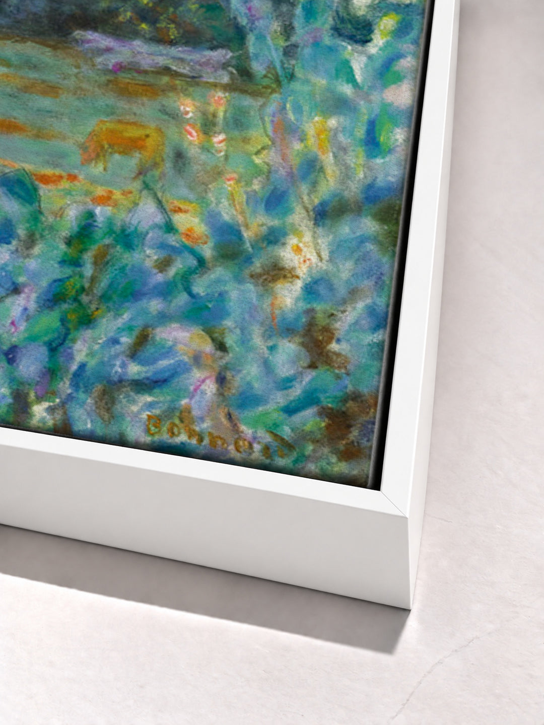 Jour Déclinant; Vernon, Le Soir by Pierre Bonnard white floater frame corner detail