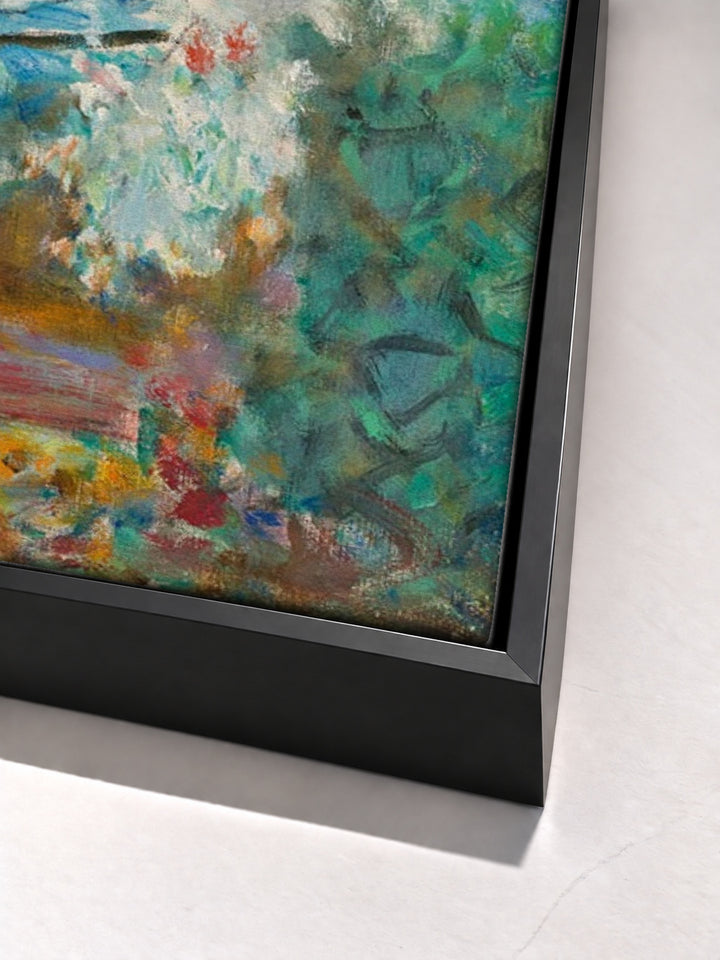 L'Amandier by Pierre Bonnard black floater frame corner detail