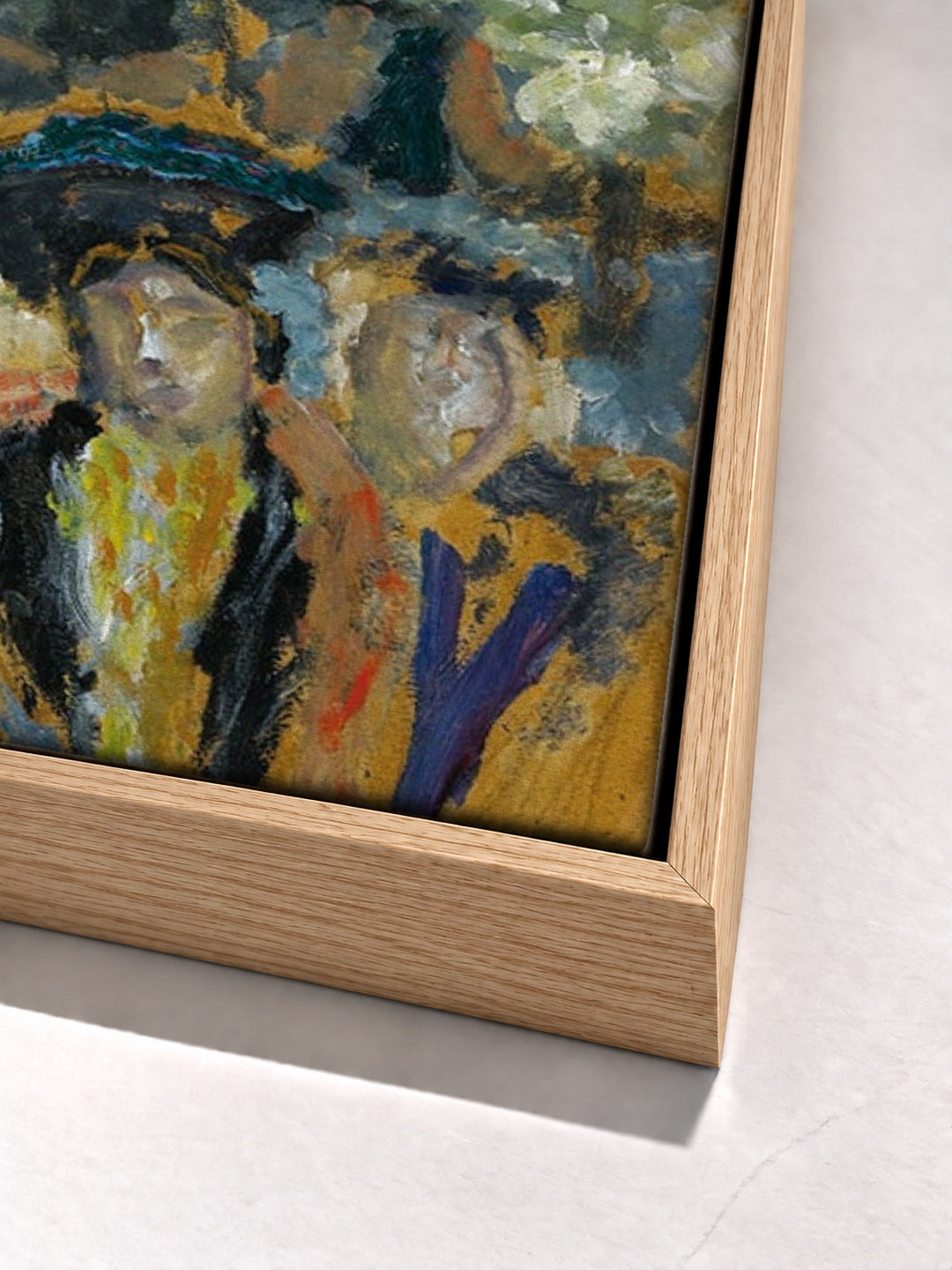 L'Arc De Triomphe by Pierre Bonnard oak floater frame corner detail