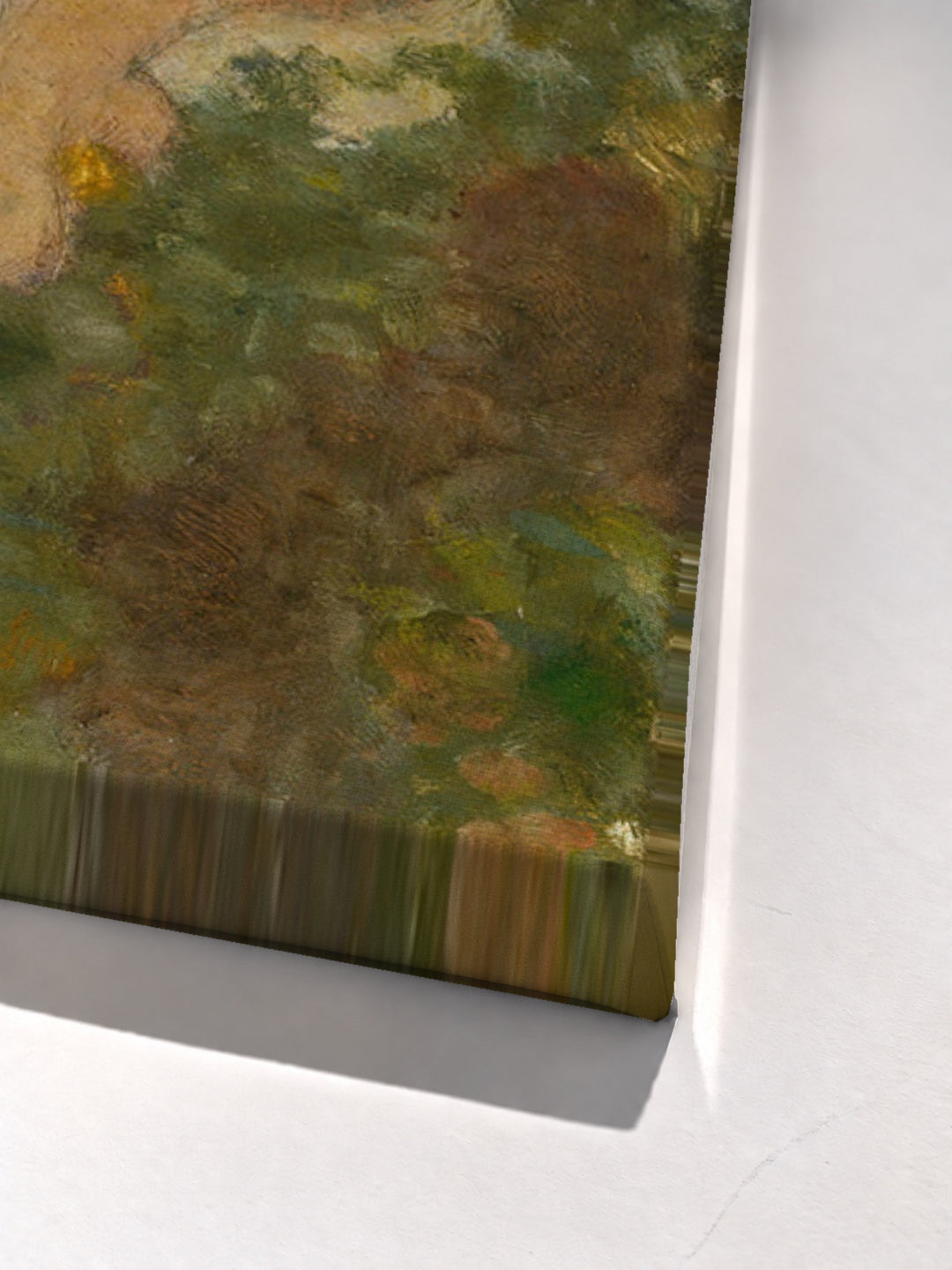 La Baignade by Pierre Bonnard stretched canvas corner detail
