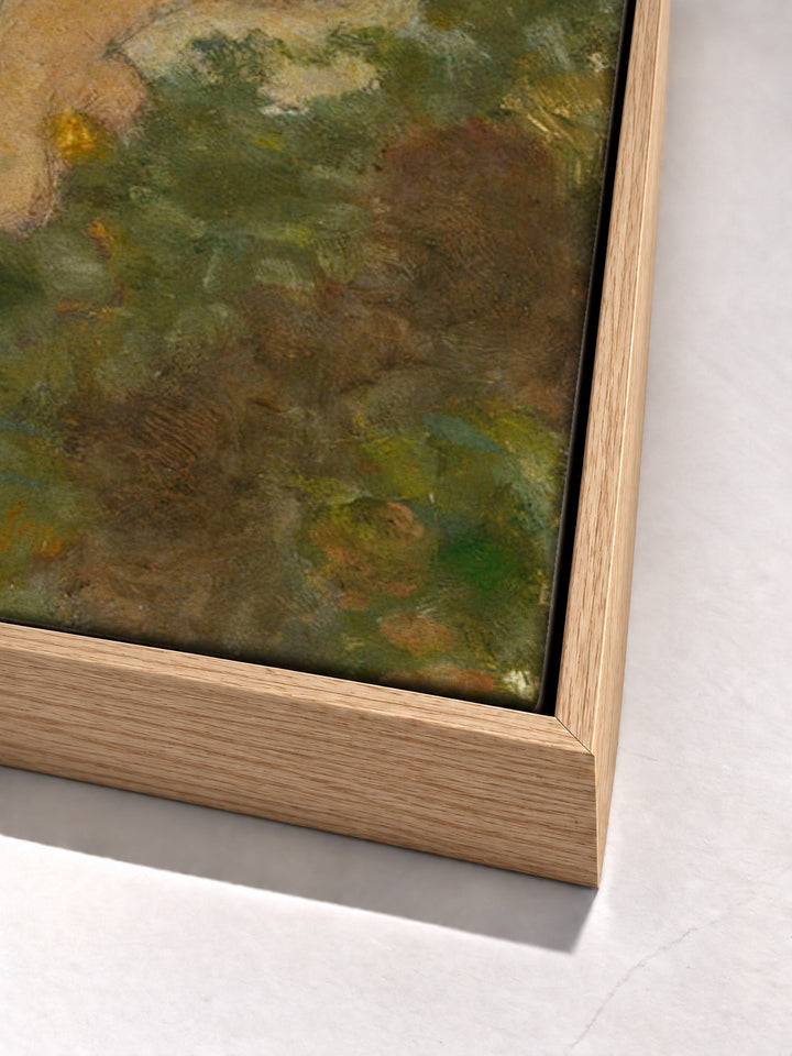 La Baignade by Pierre Bonnard oak floater frame corner detail