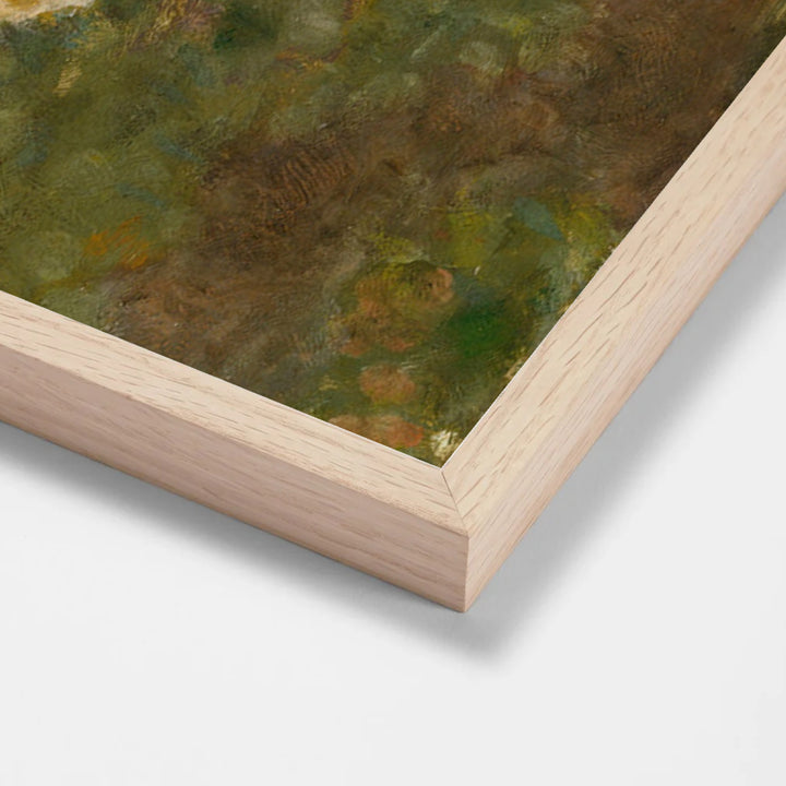 La Baignade by Pierre Bonnard oak stock paper frame corner detail